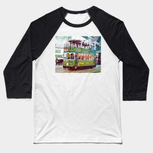 Hong Kong Tram Baseball T-Shirt